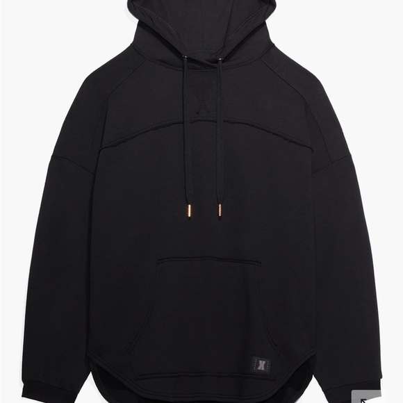 Savage X Fenty Black Caviar Longsleeve Oversized Xssential Drawstring Hoodie - Picture 10 of 17